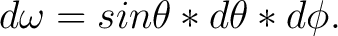 $\displaystyle dt * d\tau * 8\pi \int_0^{\infty}{ \epsilon_{\nu} d\nu}.$