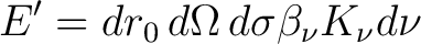 $\displaystyle \epsilon_{\nu} = \alpha{\nu} K_\nu$