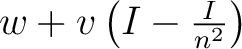 $w+v\left(I-\frac{I}{n^2}\right)$