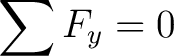 $\displaystyle \sum F_y = 0 $