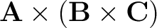 $\displaystyle \mathbf{A} \times \left ( \mathbf{B} \times \mathbf{C} \right ) $