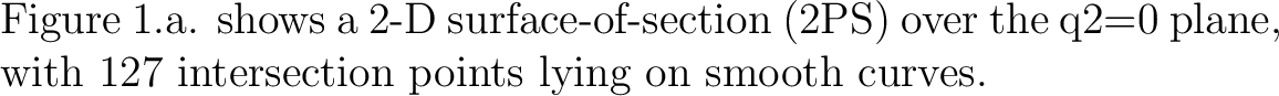 \begin{maplelatex}\begin{Maple Normal}{Figure 1.a. shows a 2-D surface-of-sectio... ... intersection points lying on smooth curves. }\end{Maple Normal}\end{maplelatex}