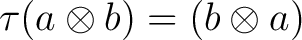 $\tau(a \otimes b) = (b \otimes a)$