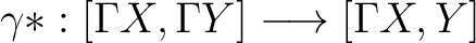 $\gamma* : [\Gamma X,\Gamma Y] \longrightarrow[\Gamma X, Y]$