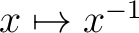 $x \mapsto x^{-1}$