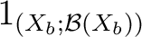 $1_{(X_b; \mathcal{B}(X_b))}$