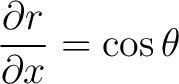 $\displaystyle \left\vert\begin{array}{lll} \cos \theta & -r \sin \theta \ \si... ...\theta \end{array}\right\vert =r\left(\cos^{2}\theta +\sin^{2}\theta \right)= r$