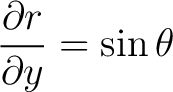 $\displaystyle \frac{\partial r}{\partial x}= \cos \theta$