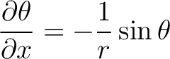 $\displaystyle \frac{\partial r}{\partial y}=\sin \theta $