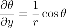 $\displaystyle \frac{\partial \theta}{\partial x}=-\frac{1}{r}\sin \theta$