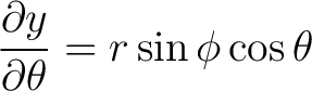 $\displaystyle y = r \sin \phi \sin \theta $