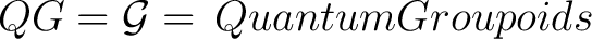 $QG = \mathcal{G} = \, Quantum Groupoids$