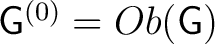 ${\mathsf{G}}^{(0)} = Ob({\mathsf{G}})$