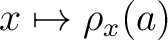 $x \mapsto \rho_x(a)$