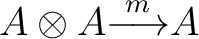 $A \otimes A \overset {m}{{\longrightarrow}} A$