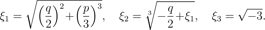 $y^3+py+q = 0$