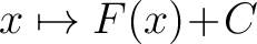 $x \mapsto F(x)\!+\!C$