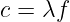 c = λf
