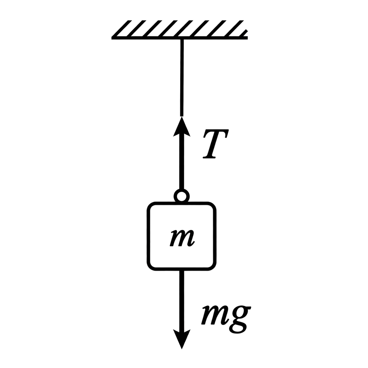 Image hanging_mass_free_body_diagram