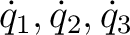 $\dot q_1,\dot q_2,\dot q_3$