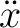 $\ddot{x}$