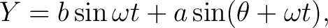 $\displaystyle Y=b\sin\omega t+a\sin(\theta+\omega t), $