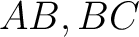 $AB,BC$