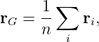       1∑
rG = --    ri,
     n   i
