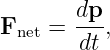 Fnet = dp-,
        dt
