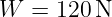 W  =  120N
