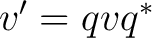 $v'=qvq^*$