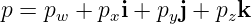 p = pw + pxi + pyj + pzk
