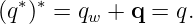   ∗ ∗
(q ) =  qw + q = q.
