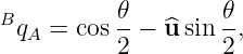 Bq  =  cos 𝜃-− ^u sin 𝜃-,
  A       2        2
