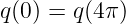 q (0 ) = q (4 π)
