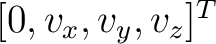 $[0,v_x,v_y,v_z]^T$