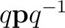 $q\mathbf p q^{-1}$