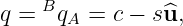 q = BqA =  c − s^u,
