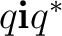 $q\mathbf i q^*$