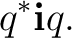 $\displaystyle q^*\mathbf i q. $