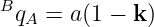 Bq  =  a(1 − k)
   A
