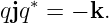 qjq∗ = − k.
