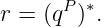       P ∗
r = (q ) .

