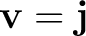 $\mathbf v=\mathbf j$