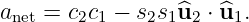 anet = c2c1 − s2s1^u2 ⋅ ^u1.
