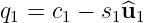 q1 = c1 − s1^u1
