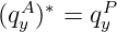 (qA )∗ = qP
  y      y
