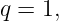 q = 1,
