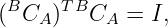 (BCA  )T BCA  = I,
