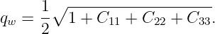 q  =  1∘1--+-C---+-C---+-C---.
 w    2        11     22    33
